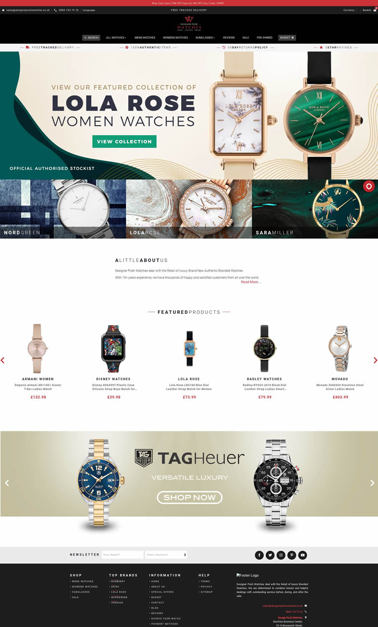 Ecommerce Theme 'Designer Posh Watche'